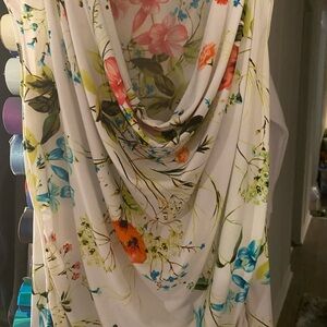Floral Cowl Neck Top